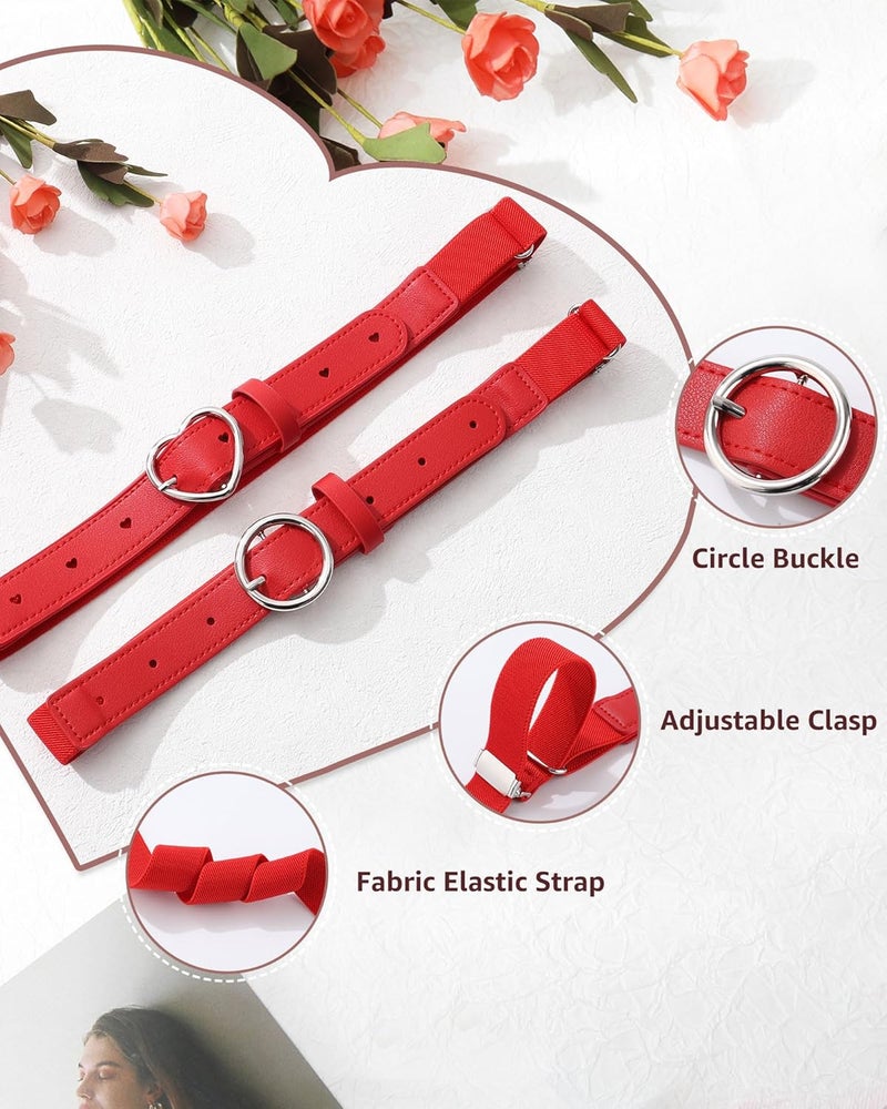 AWAYTR Kids Elastic Leather Belt - Stretch Belt for 3-16 Girls and Boys 16"-31.5" - Image 5